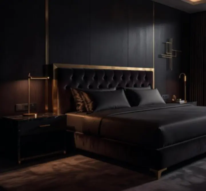 Luksusowe łóżko w eleganckim apartamencie HotelNightLife